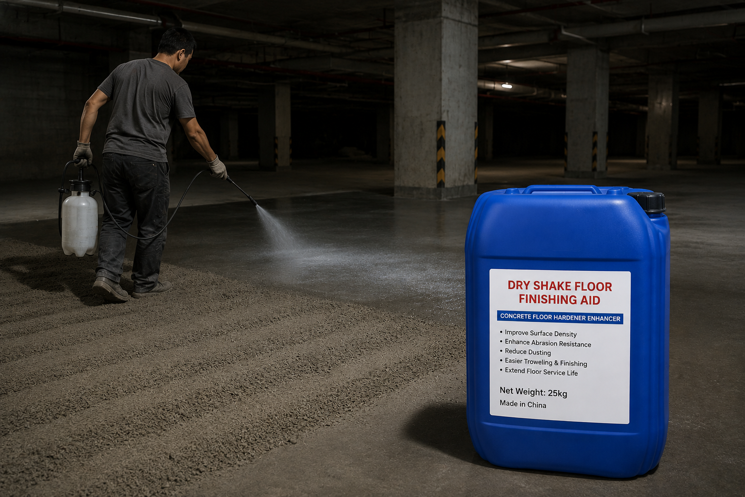Dry Shake Floor Finishing Aid